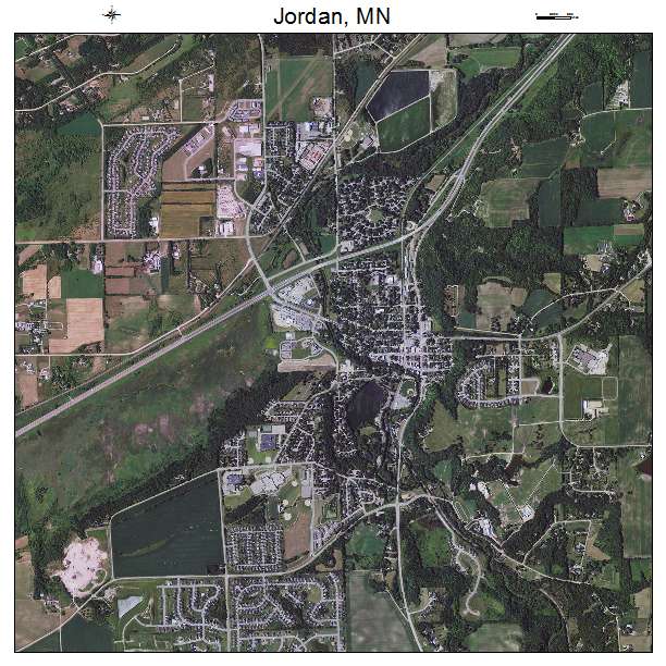 Jordan, MN air photo map