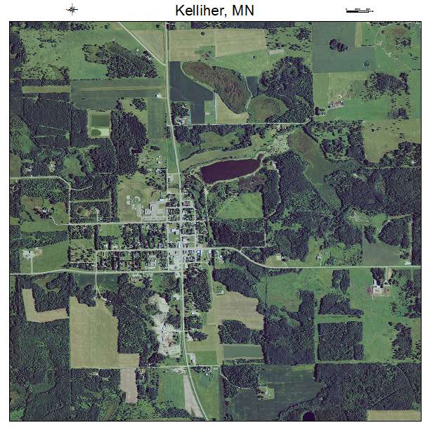 Kelliher, MN air photo map