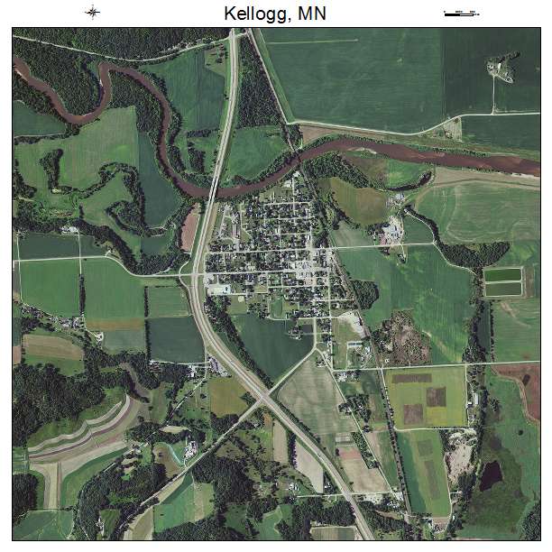 Kellogg, MN air photo map