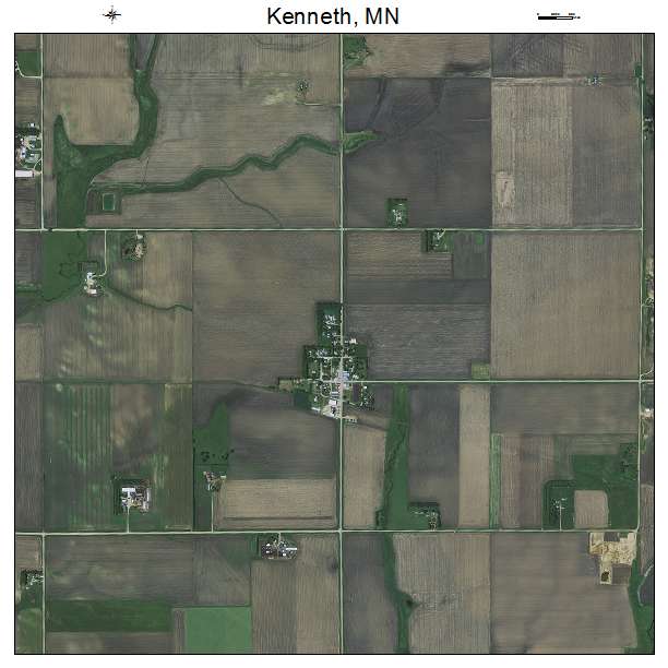 Kenneth, MN air photo map