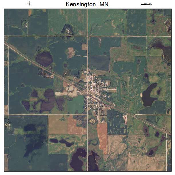 Kensington, MN air photo map