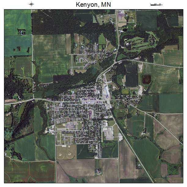 Kenyon, MN air photo map