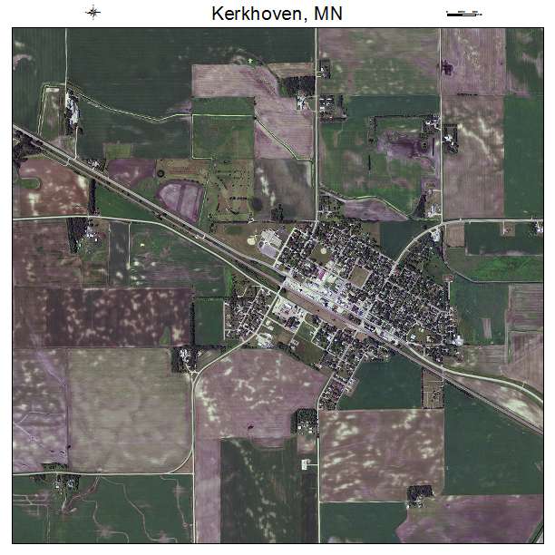 Kerkhoven, MN air photo map