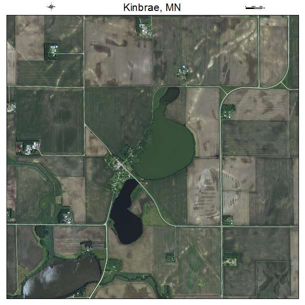 Kinbrae, MN air photo map