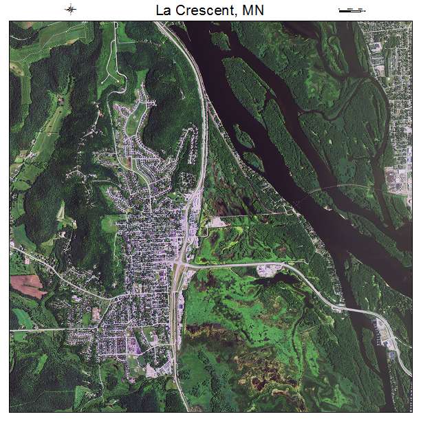 La Crescent, MN air photo map