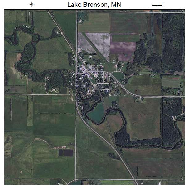 Lake Bronson, MN air photo map