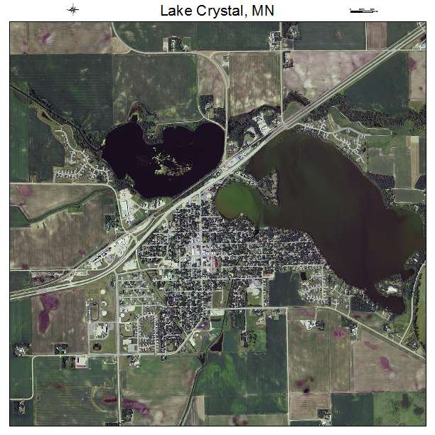Lake Crystal, MN air photo map
