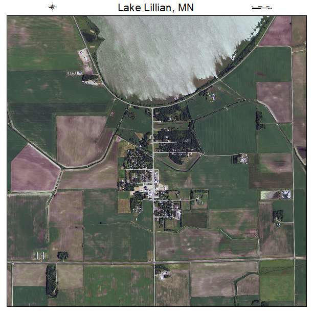 Lake Lillian, MN air photo map
