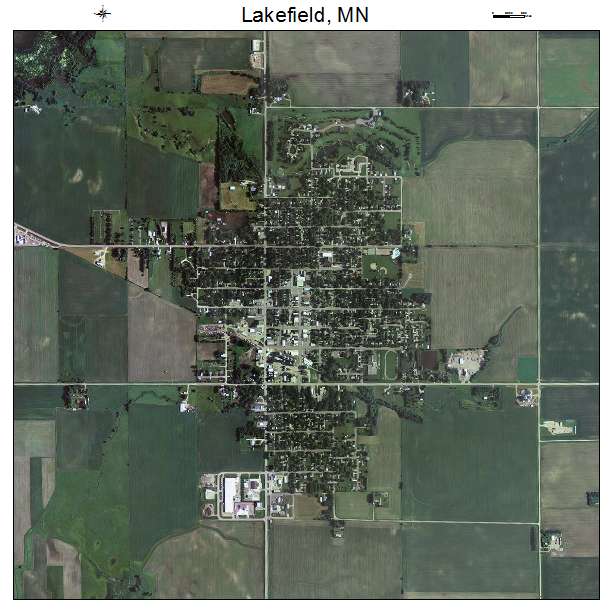 Lakefield, MN air photo map