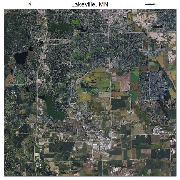 Lakeville, MN air photo map
