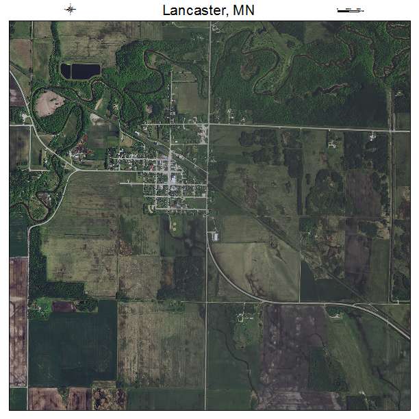 Lancaster, MN air photo map