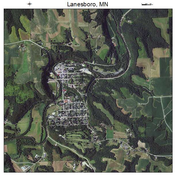 Lanesboro, MN air photo map