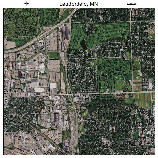 Lauderdale, MN air photo map