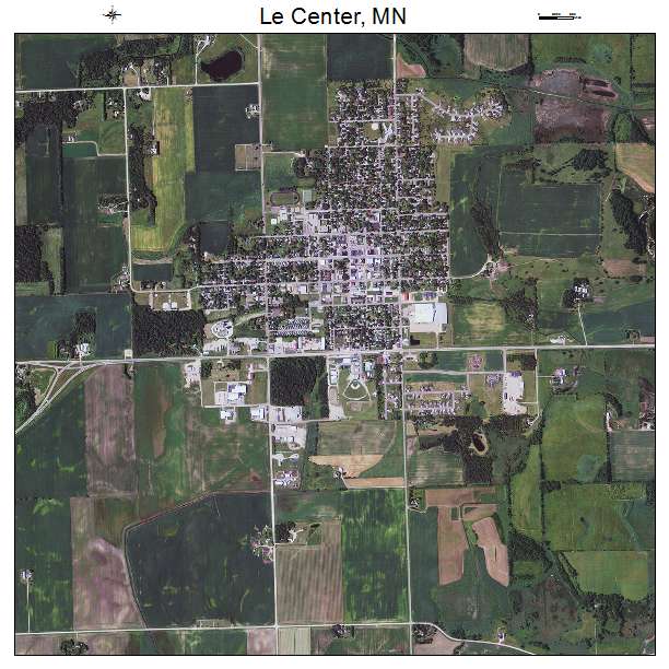Le Center, MN air photo map