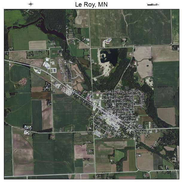 Le Roy, MN air photo map
