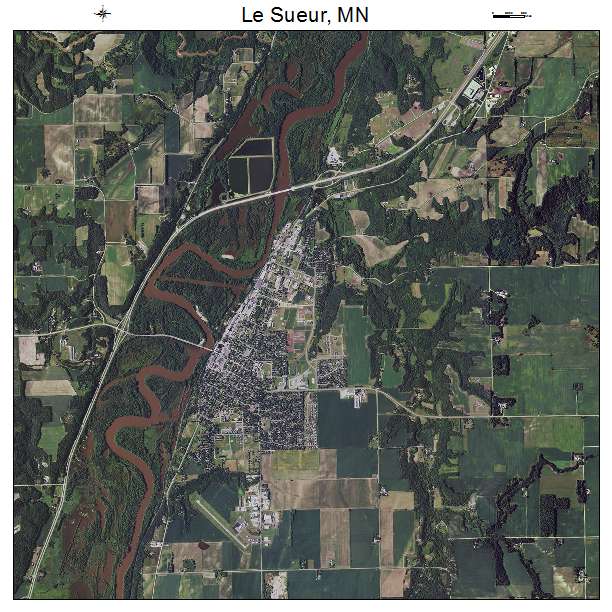 Le Sueur, MN air photo map