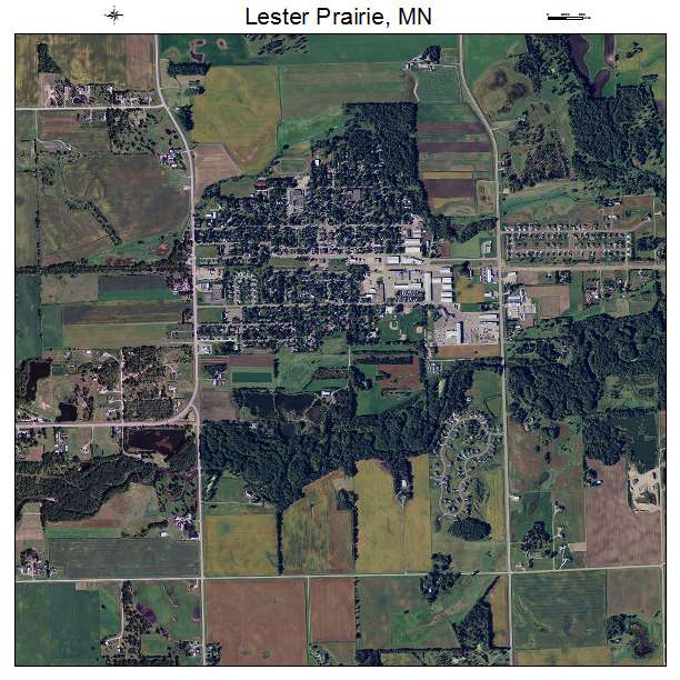 Lester Prairie, MN air photo map