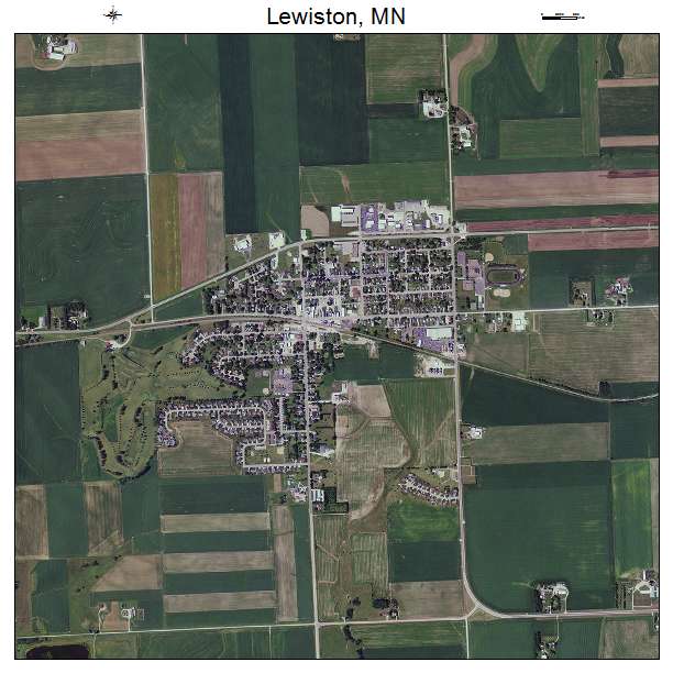 Lewiston, MN air photo map