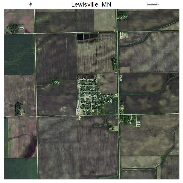 Lewisville, MN air photo map