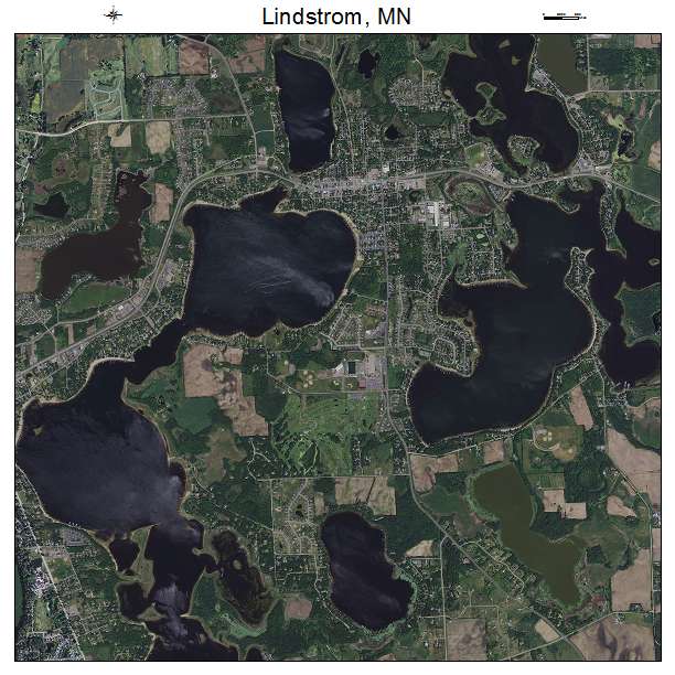 Lindstrom, MN air photo map