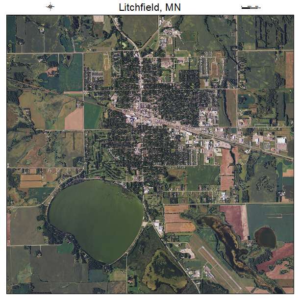 Litchfield, MN air photo map