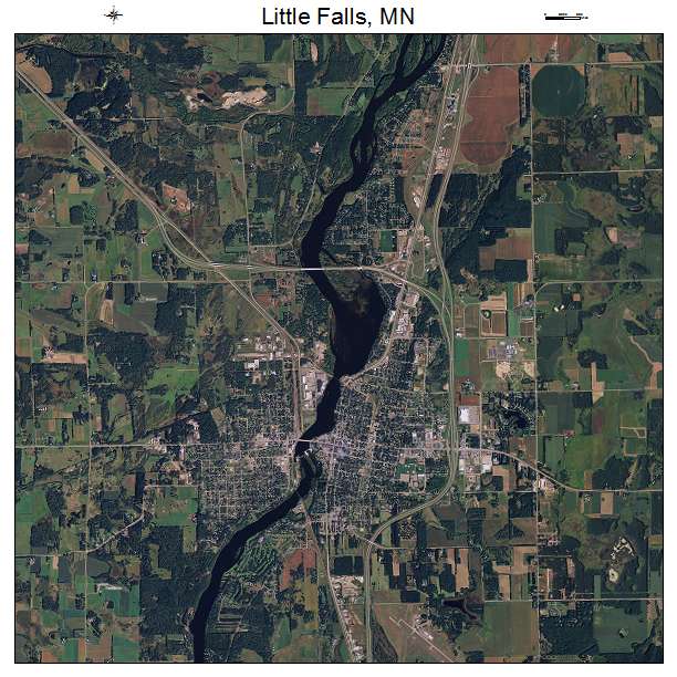Little Falls, MN air photo map
