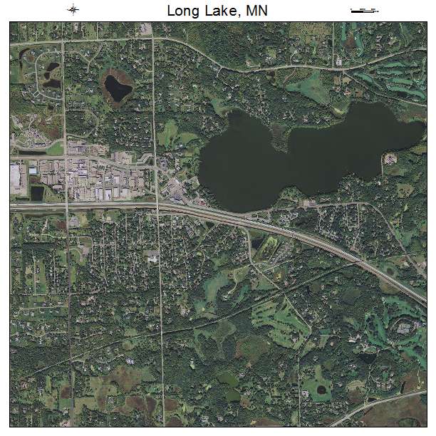 Long Lake, MN air photo map