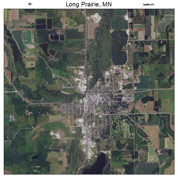 Long Prairie, MN air photo map