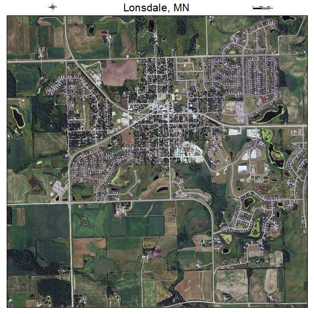 Lonsdale, MN air photo map
