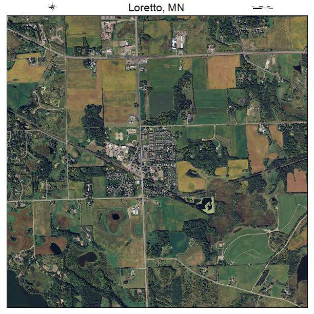 Loretto, MN air photo map