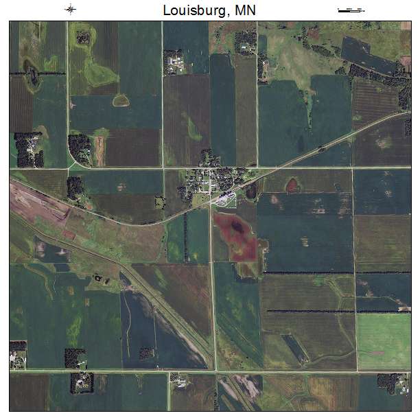 Louisburg, MN air photo map