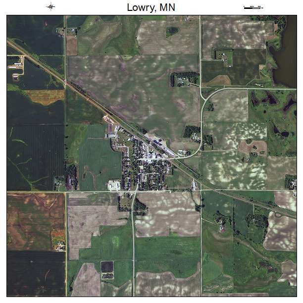 Lowry, MN air photo map