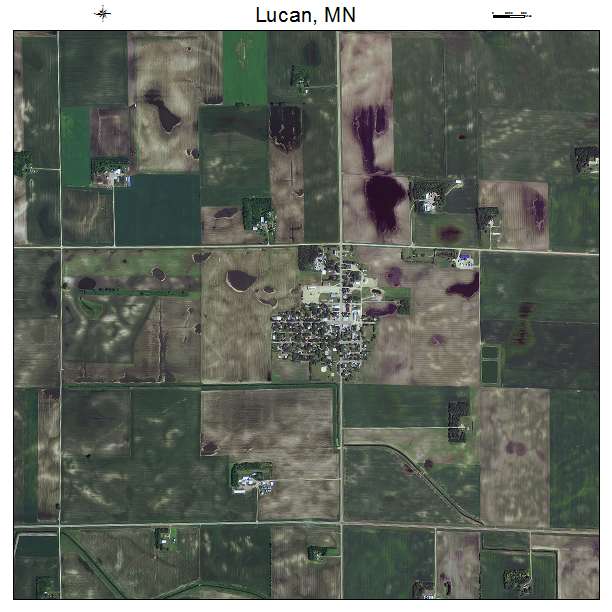 Lucan, MN air photo map