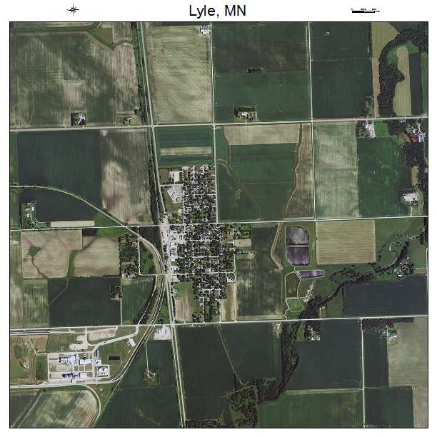 Lyle, MN air photo map