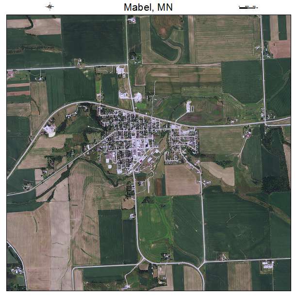 Mabel, MN air photo map