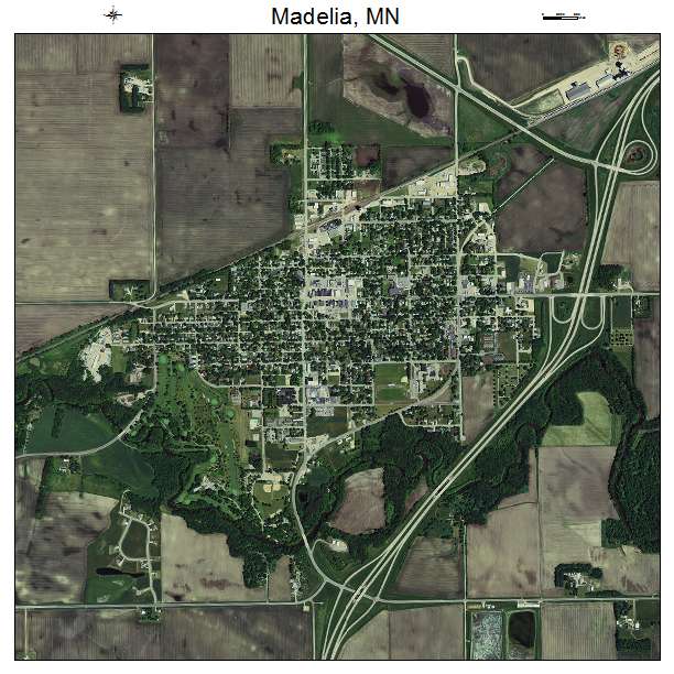 Madelia, MN air photo map