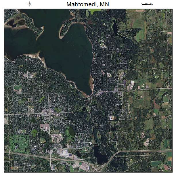 Mahtomedi, MN air photo map