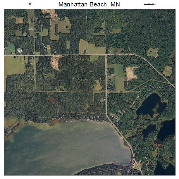 Manhattan Beach, MN air photo map