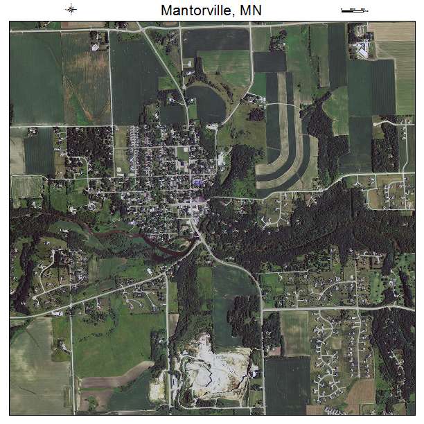 Mantorville, MN air photo map