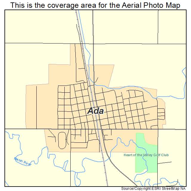 Ada, MN location map 