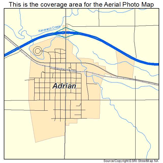 Adrian, MN location map 