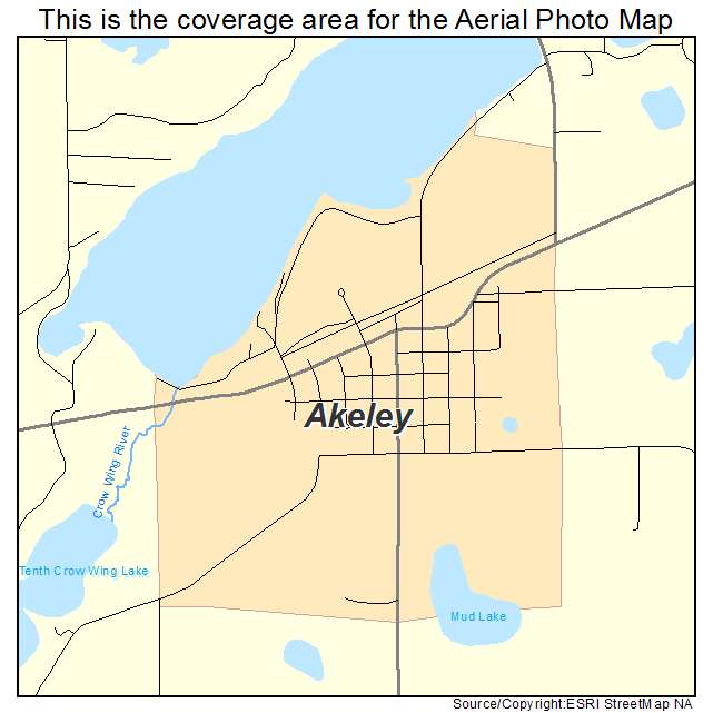 Akeley, MN location map 