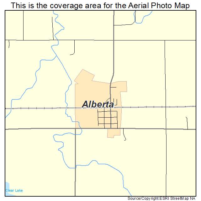 Alberta, MN location map 