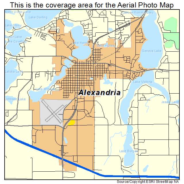 Alexandria, MN location map 