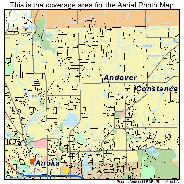 Andover, MN location map 