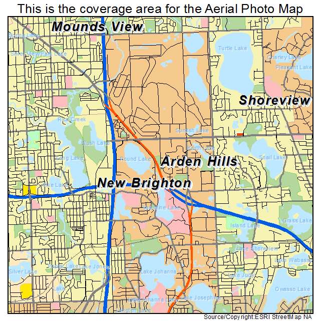 Arden Hills, MN location map 