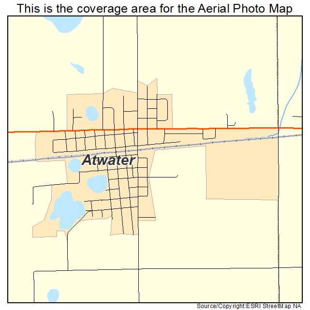 Atwater, MN location map 