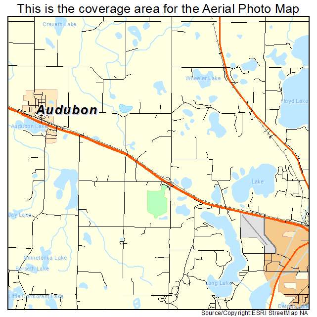 Audubon, MN location map 
