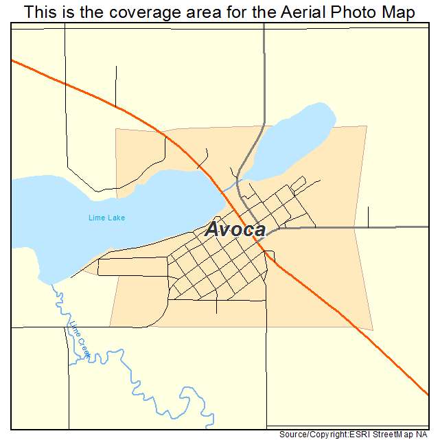 Avoca, MN location map 