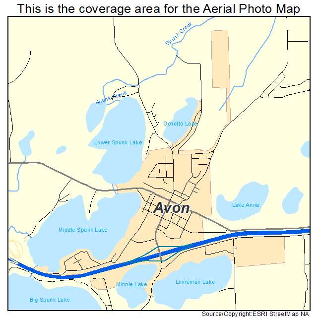 Avon, MN location map 